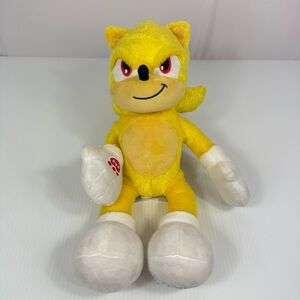 Super Sonic The Hedgehog 2 Build A Bear 17" Yellow Plush Stuffed BAB Retired